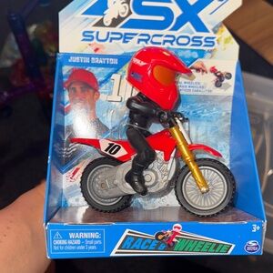 Red Motorcycle Action Figure